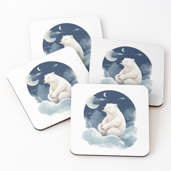 Item preview, Dreamy Bear on a Cloud illustration designed and sold by Lenkooo.
