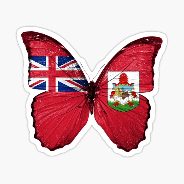 Item preview, Bermuda Flag Butterfly - Gift For Bermudian With Roots From Bermuda - Made in Bermuda designed and sold by Fun-World.