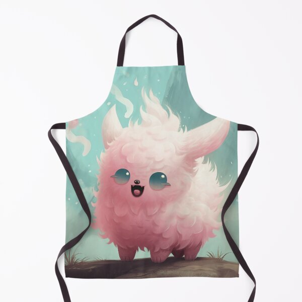 Item preview, Cute Pink Fluffy puffball kawaii style dream cotton candy creature designed and sold by Art-Hausen.