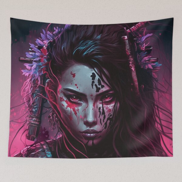 Item preview, Female Cyberpunk Samurai designed and sold by Nightarcade.