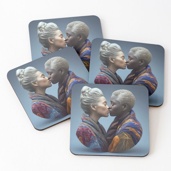 Item preview, Lost in Each Other: Surreal Portrait of a Couple on the Verge of a Kiss designed and sold by artmanikin.