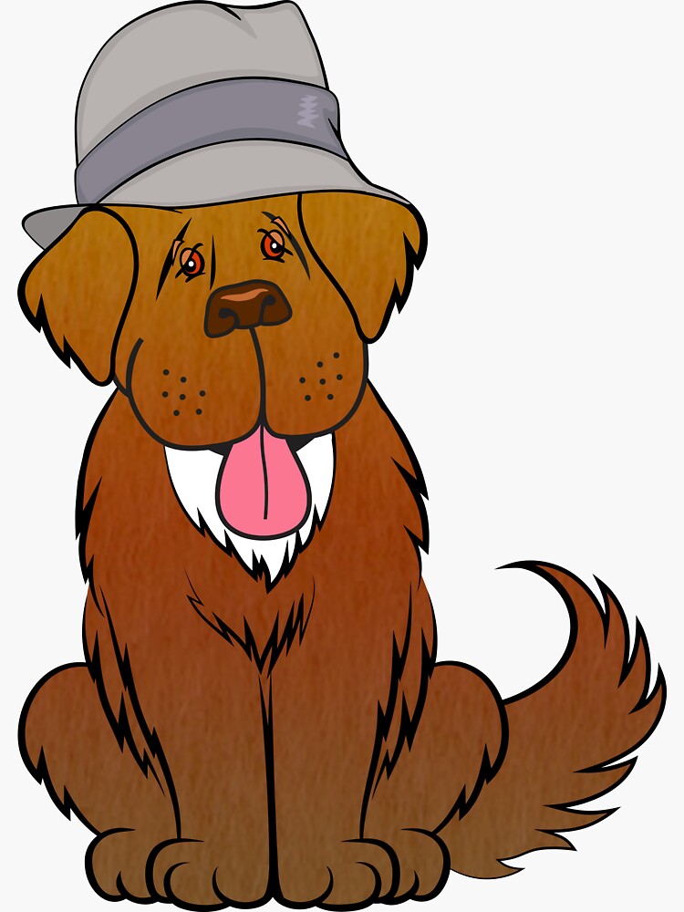 Newfoundland dog in hat by itsmechris