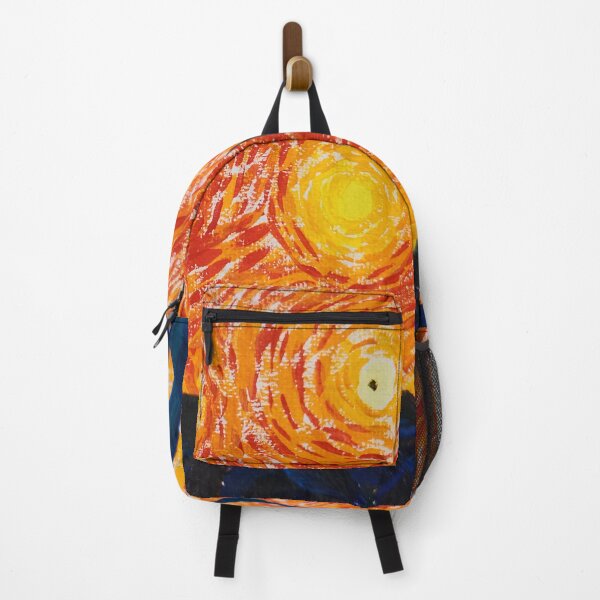 Item preview, Van Gogh inspired impressionist sunrise sky in orange and yellow designed and sold by JewelsNova.
