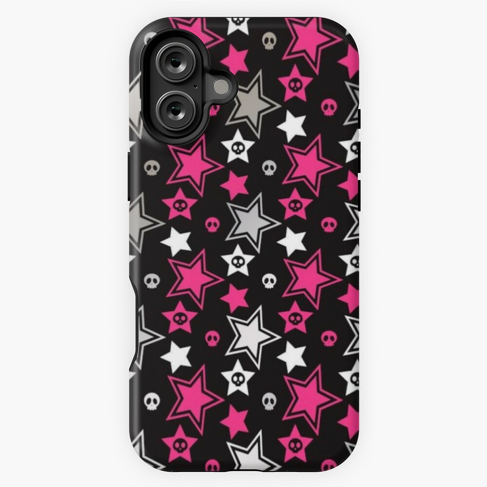 black and pink emo/scene stars | iPhone Case