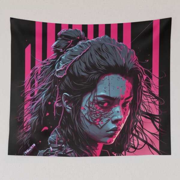 Item preview, Female Cyberpunk Samurai designed and sold by Nightarcade.