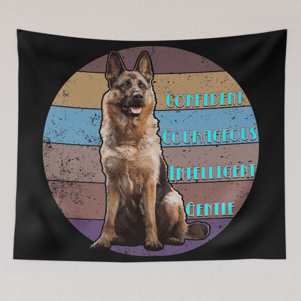 Item preview, German Shepherd Confident Courageous Intelligent Gentle designed and sold by Warrior Veteran Clothing.