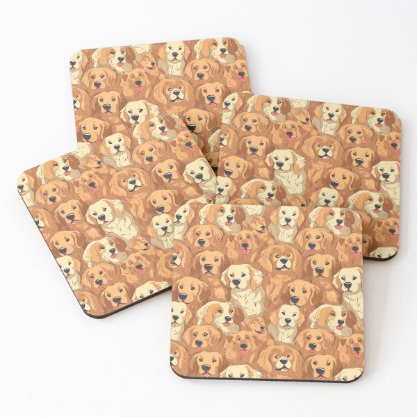 Item preview, Golden Retriever Animal with Hearts Eyes Pattern designed and sold by Hovss.