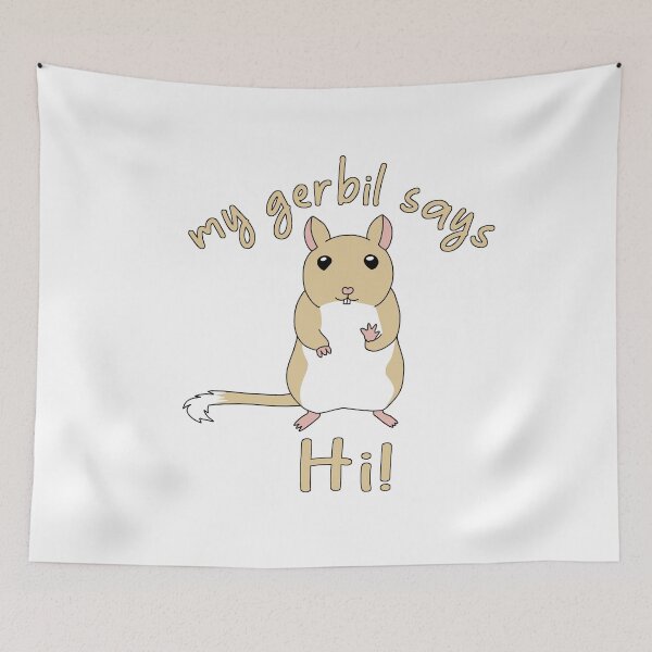 Item preview, Cute golden gerbil says hi designed and sold by Becky-Marie.