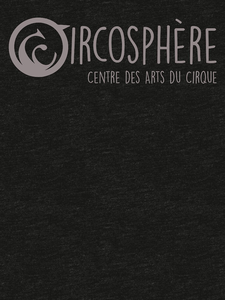 Aperçu 7 sur 7. T-shirt chiné avec l'œuvre Circosphère Centre des arts du cirque Logo Gris créée et vendue par Circosphere.