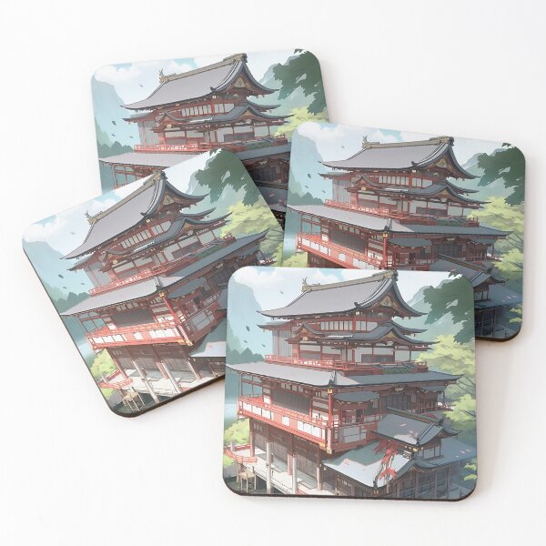Item preview, Asian Style House on a Lake  designed and sold by ArtbyAiGallery.