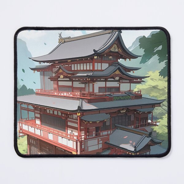 Item preview, Asian Style House on a Lake designed and sold by ArtbyAiGallery.