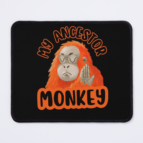 Item preview, My ancestor monkey, with a ginger monkey that don’t want to talk designed and sold by Drzamag.