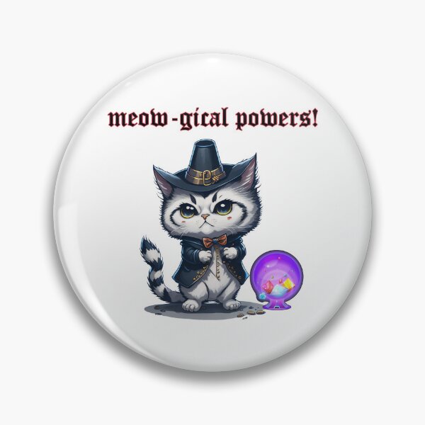Item preview, Meow-gical Powers Cat Pun designed and sold by BellaDesignArt.