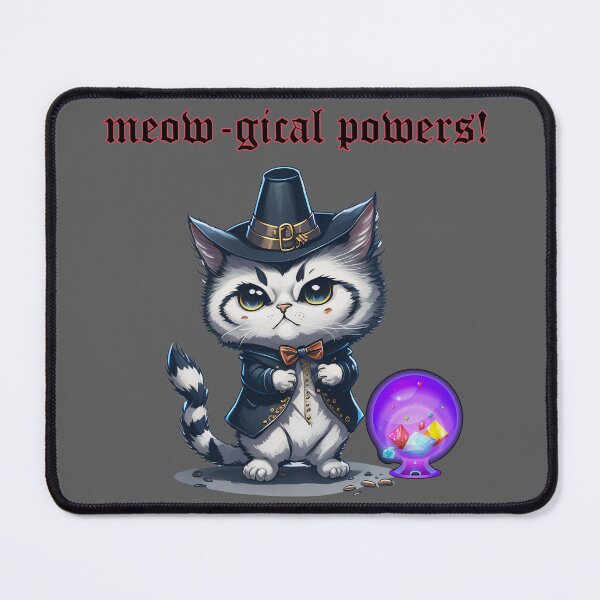 Item preview, Meow-gical Powers Cat Pun designed and sold by BellaDesignArt.