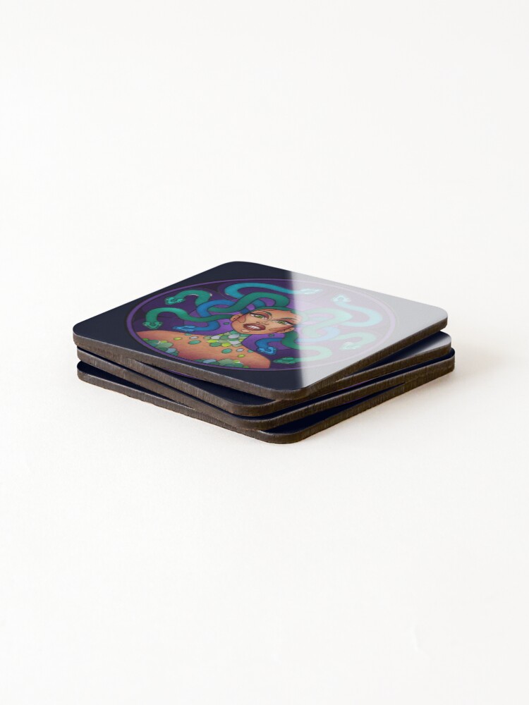 Thumbnail 4 of 5, Coasters (Set of 4), Medusasha designed and sold by RikDrawsThings.