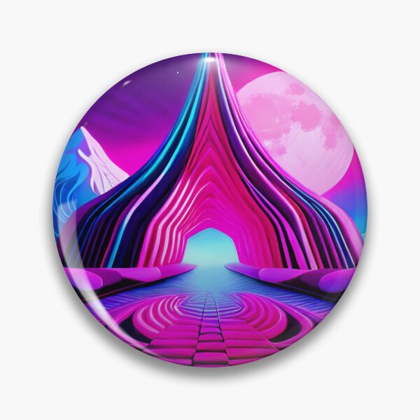 Item preview, Synthwave architecture, full moon designed and sold by SriGem.