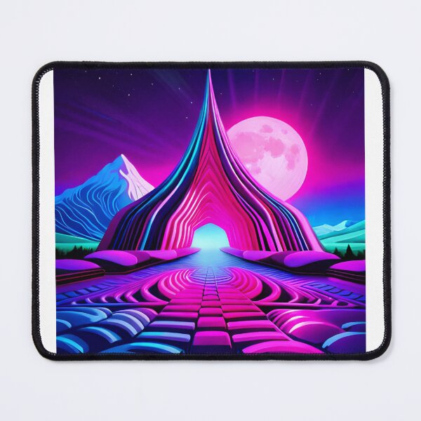 Item preview, Synthwave architecture, full moon designed and sold by SriGem.