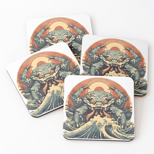 Item preview, crab in a japanese style art design designed and sold by NickLivin.