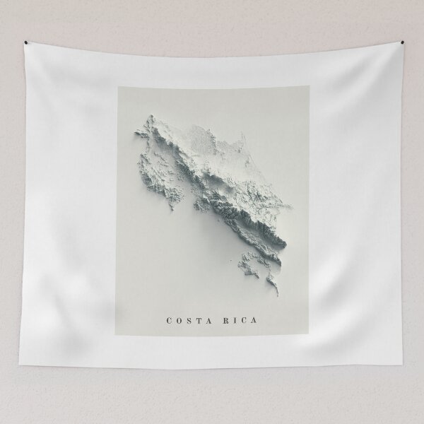 Item preview, Costa Rica Shaded Relief Map 3D digitally-rendered designed and sold by ThinkAboutMaps.
