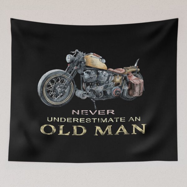 Item preview, Never Underestimate An Old Man With A Motorcycle  designed and sold by david parry.
