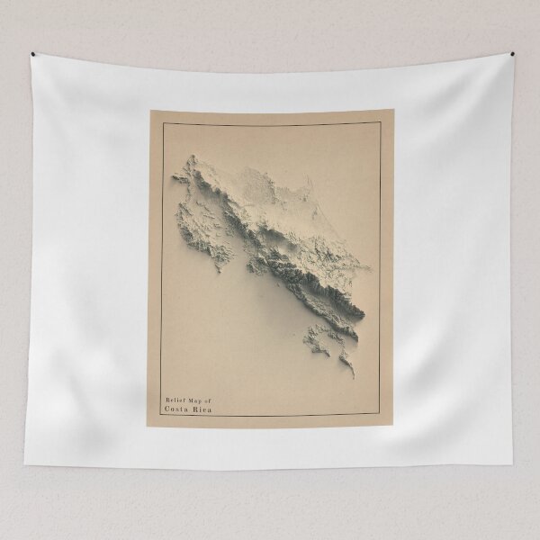 Item preview, Costa Rica Shaded Relief Map 3D digitally-rendered designed and sold by ThinkAboutMaps.