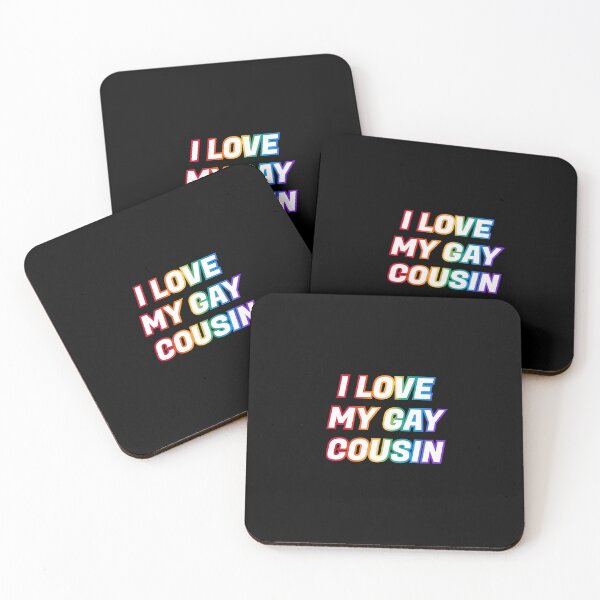 Item preview, I love my gay cousin - LGBT pride accessories rainbow colors designed and sold by Inspirationmotivation.