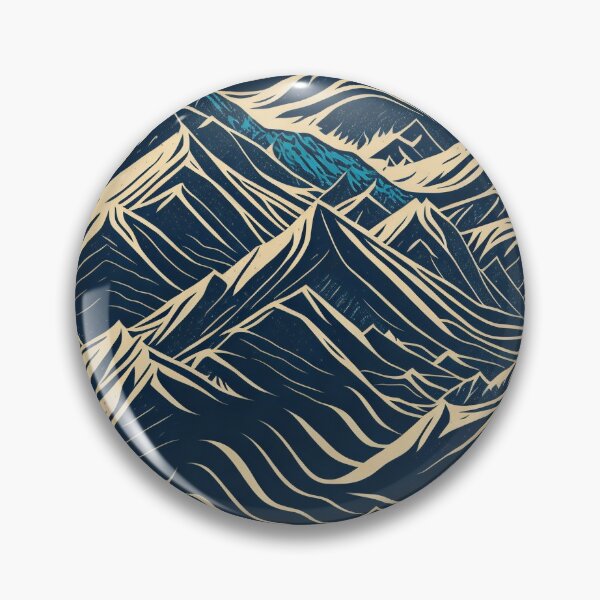 Item preview, Simple Navy Mountains Engraving Seamless Illustration Texture Pattern designed and sold by Plastic Memory Archive.