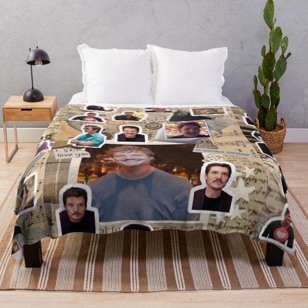 Pedro Pascal Photo Collage Soft And Comfortable Warm Fleece Blanket For