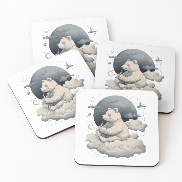 Item preview, Bear on a Cloud illustration designed and sold by Lenkooo.