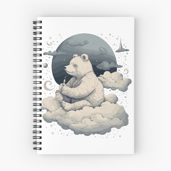 Item preview, Bear on a Cloud illustration designed and sold by Lenkooo.