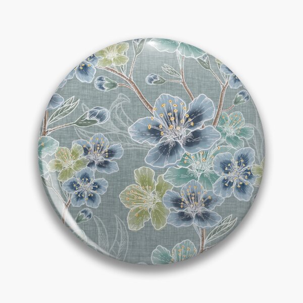 Item preview, New Romantic Watercolor floral pattern, linen texture designed and sold by Katj-A-Studio.