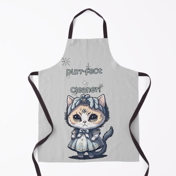 Item preview, Purr-fect Cleaner Pun Cat designed and sold by BellaDesignArt.