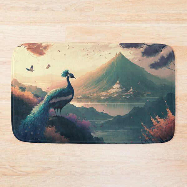 Item preview, Peacock in Forest Landscape designed and sold by zoldi.