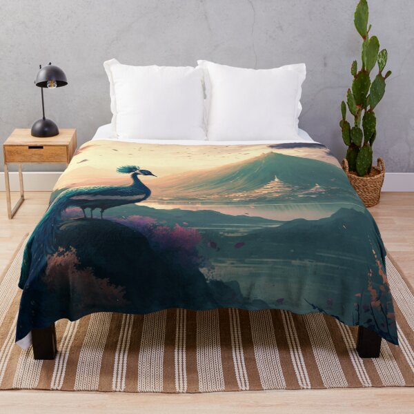 Item preview, Peacock in Forest Landscape designed and sold by zoldi.