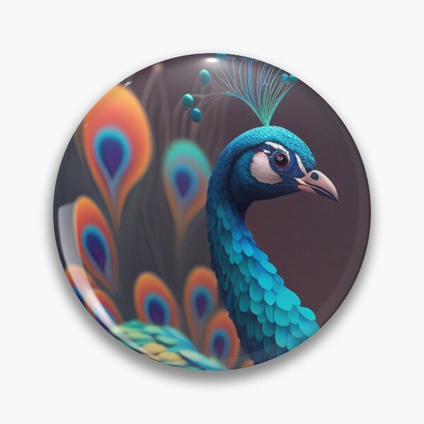 Aperçu de l'œuvre motif paon coloré créée et vendue par zoldi.