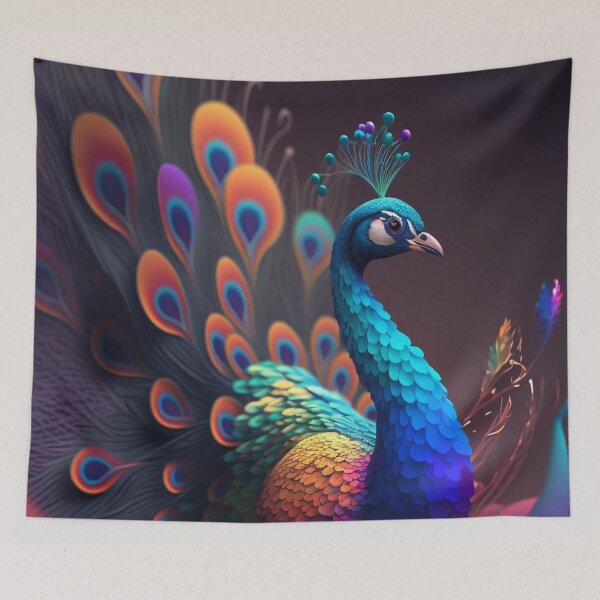 Item preview, colourful Peacock design designed and sold by zoldi.