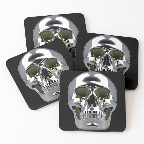 Item preview, Calavera plateada brillante, arte generado por Ai designed and sold by ACC .