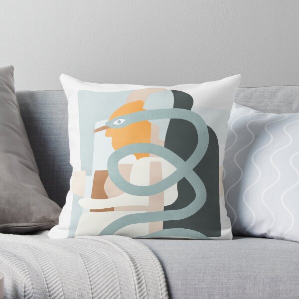 Abstract Snake Art Throw Pillow