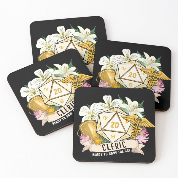 Item preview, DND CLERIC: Floral Cleric Dice, D20 Cleric dice for dnd cleric class designed and sold by DungeonAtelier.