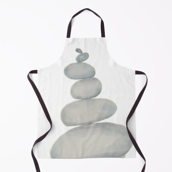 Item preview, Balanced stones  in blue and gray watercolor meditation art designed and sold by JewelsNova.