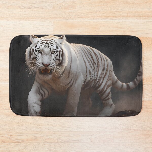 Item preview, Beautiful white tiger, muscular and strong, its piercing gaze holds you long designed and sold by SingularityGeek.