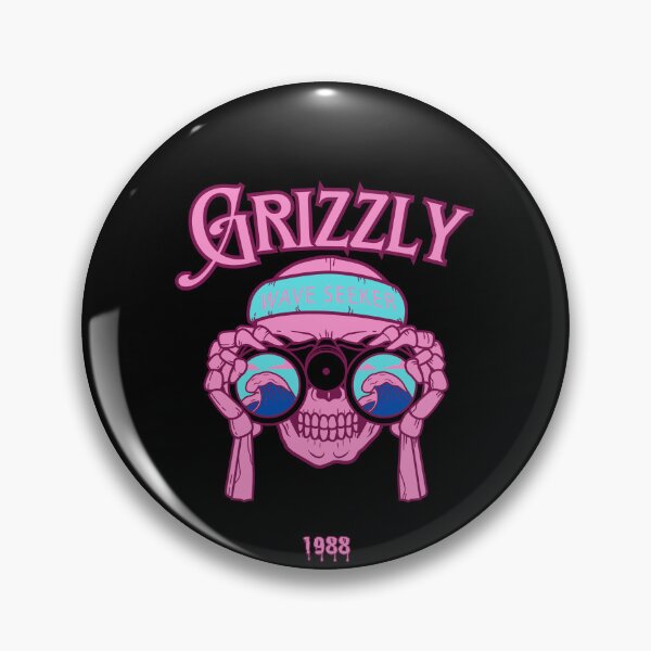 Item preview, Grizzly Wave Seeker Skull designed and sold by Grizzlytees.