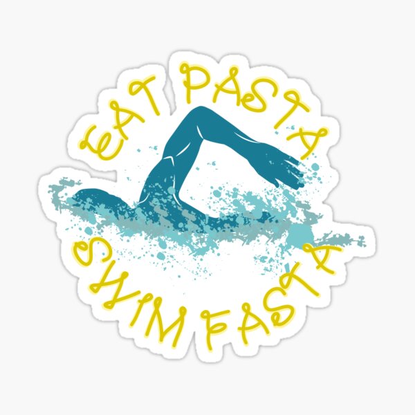 Artikel-Vorschau von Eat Pasta Swim Fasta Swimming Pun - Funny Swimming Pun Gift, designt und verkauft von yeoys.
