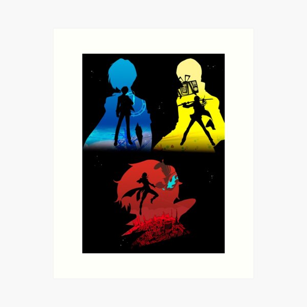 Aperçu de l'œuvre Silhouette des protagonistes de Persona créée et vendue par WowArtMania.