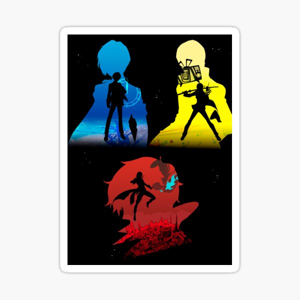 Aperçu de l'œuvre Silhouette des protagonistes de Persona créée et vendue par WowArtMania.
