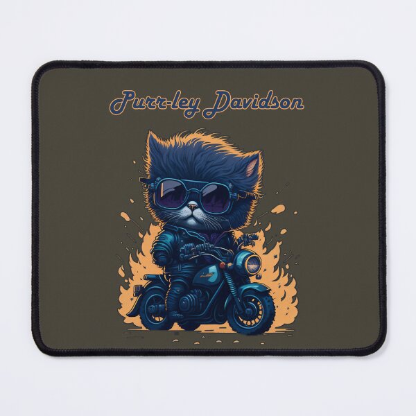 Item preview, Purr-ley Davidson Cat Pun designed and sold by BellaDesignArt.
