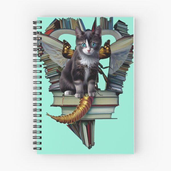 Item preview, A winged cat in a heart of books designed and sold by feldenstein.