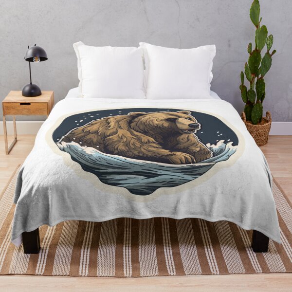 Item preview, Majestic Grizzly Emblem - Bold & Powerful Design designed and sold by Lenkooo.