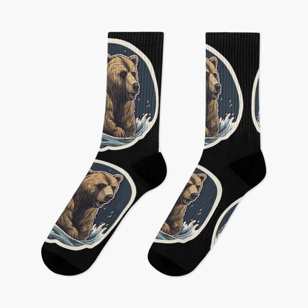Item preview, Majestic Grizzly Emblem - Bold & Powerful Design designed and sold by Lenkooo.