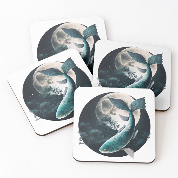Item preview, Japanese Fish & Moon designed and sold by Graphoteka.